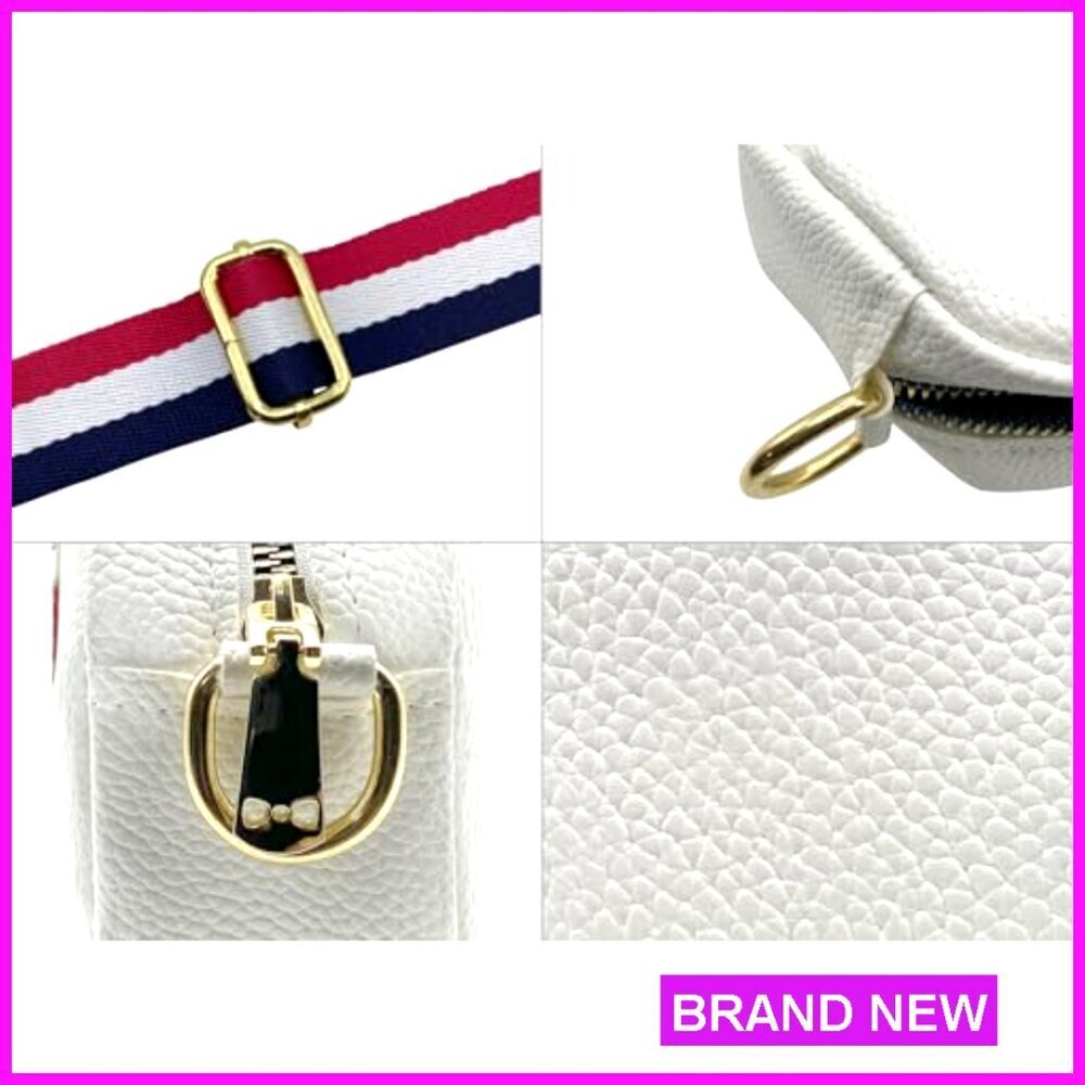 Mini Crossbody Bag Vegan Leather Adjustable Strap Bee Design Phone Purse Trendy - Picture 6 of 7